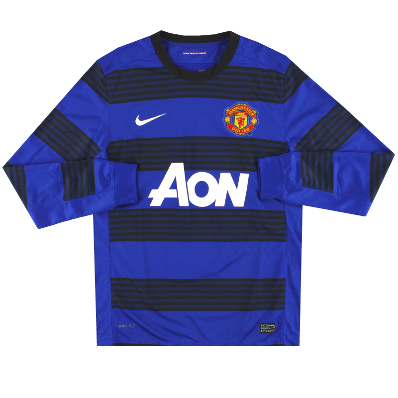 2011-13 Manchester United Nike Away Shirt L/S M - 423935-403