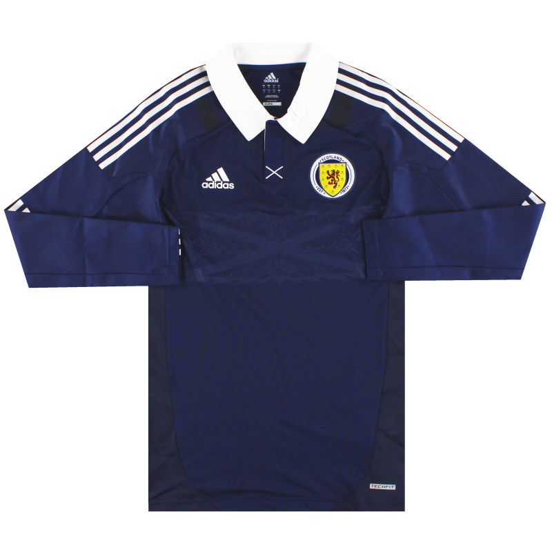 2011-13 Scotland adidas Player Issue TechFit Home Shirt L/S *w/tags* XL - X11929 - 4051932651507