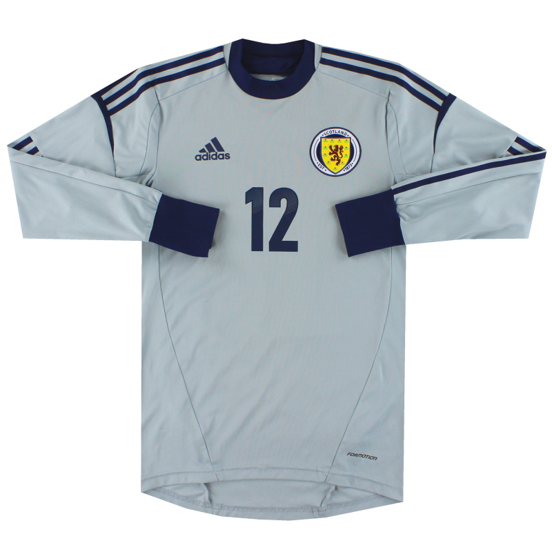 2011-13 Scotland adidas Player Issue Goalkeeper Shirt #12 *As New* S