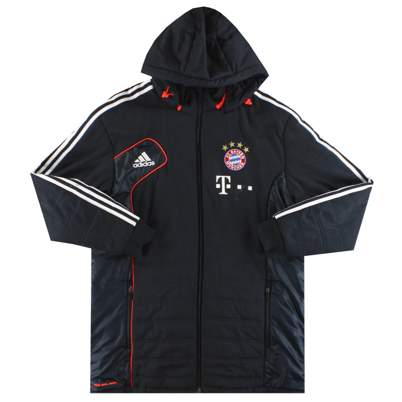 2012-13 Bayern Munich adidas Player Issue Hooded Bench Coat L - X51023