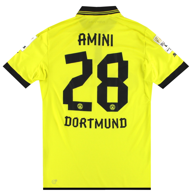 2012-13 Borussia Dortmund Puma Home Shirt Amini #28 L - 741410