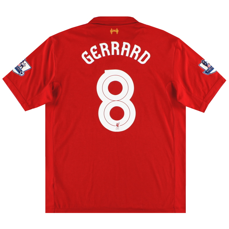 2012-13 Liverpool Warrior Home Shirt Gerrard #8 XL