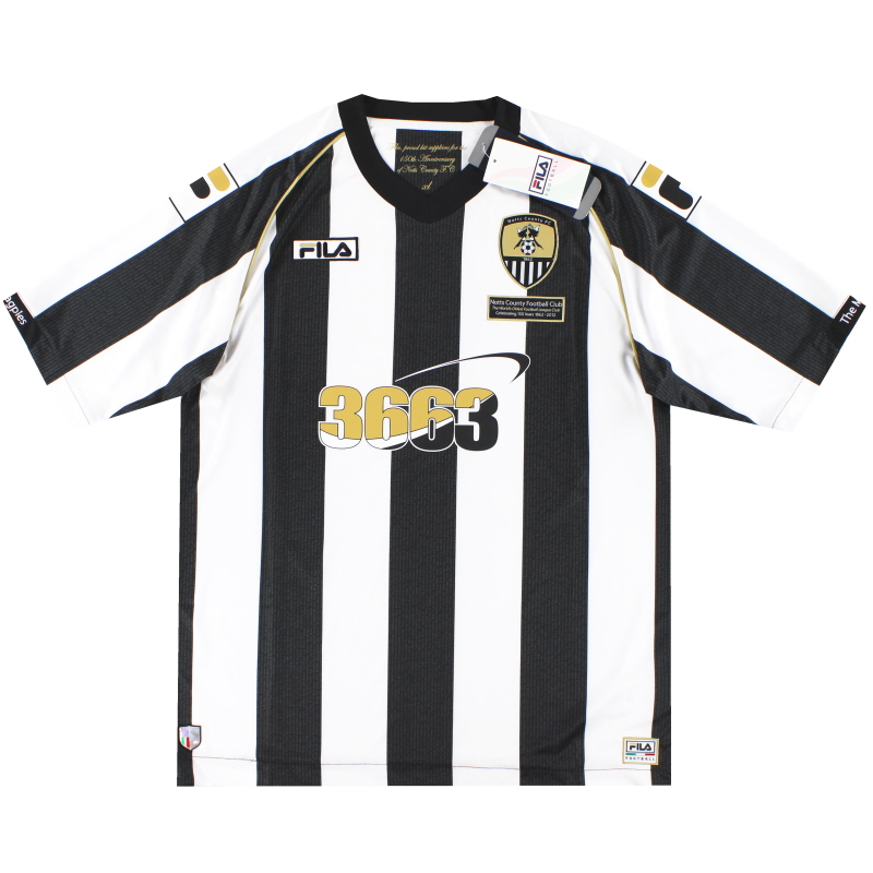 2012-13 Notts County Fila ’150 year’ Home Shirt *w/tags* XL