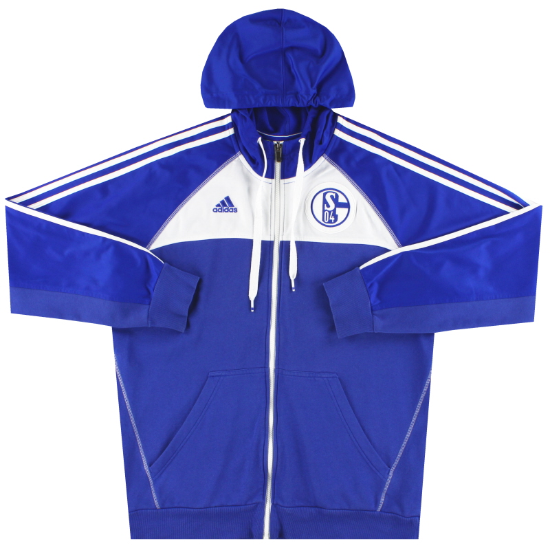 2012-13 Schalke adidas Hooded Jacket L - W38150