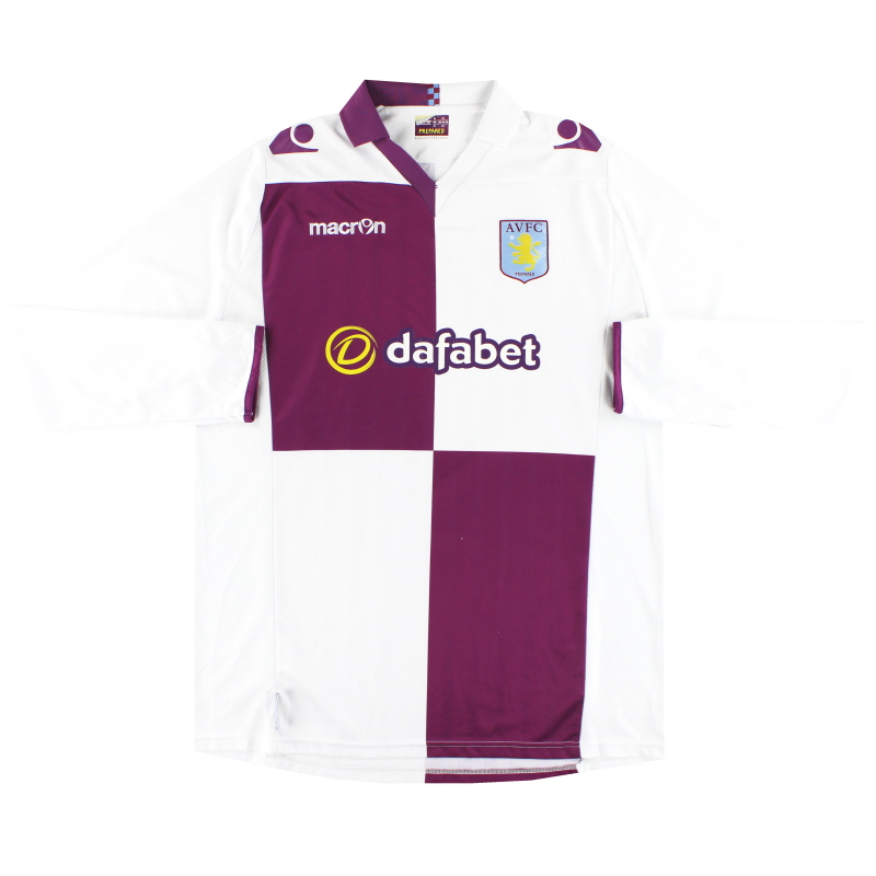 2013-14 Aston Villa Macron Baju Tandang L/S XXXL