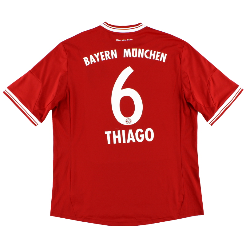 2013-14 Bayern Munich adidas Home Shirt Thiago #6 S