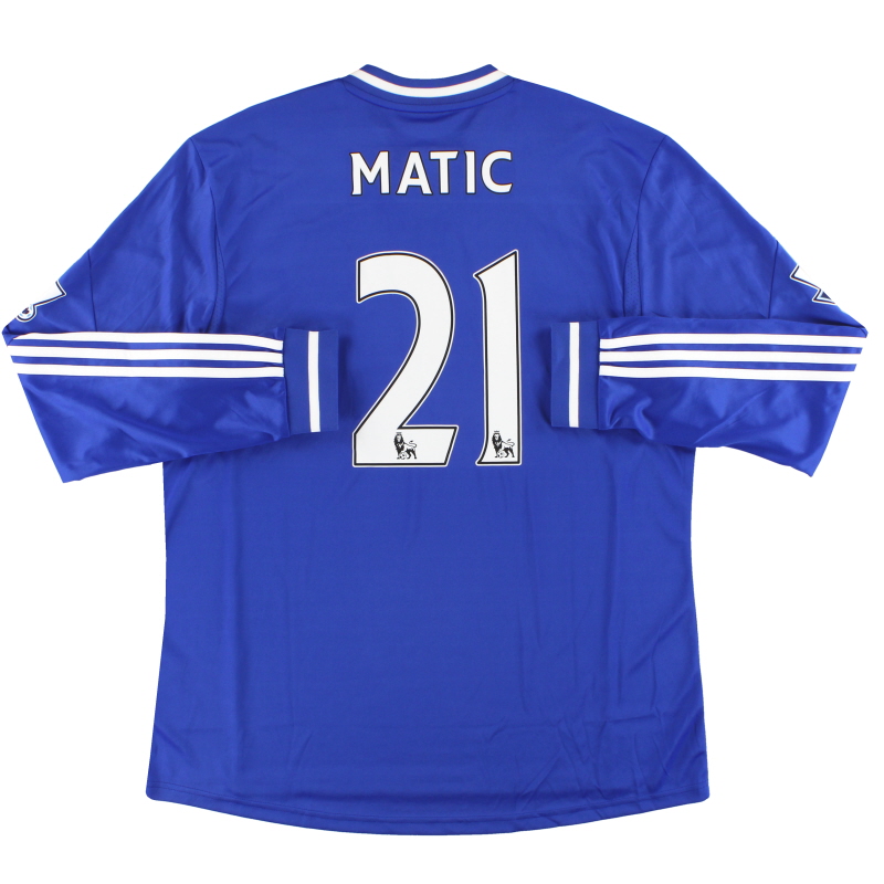2013-14 Chelsea adidas Home Shirt Matic #21 *As New* L/S XL - G90169