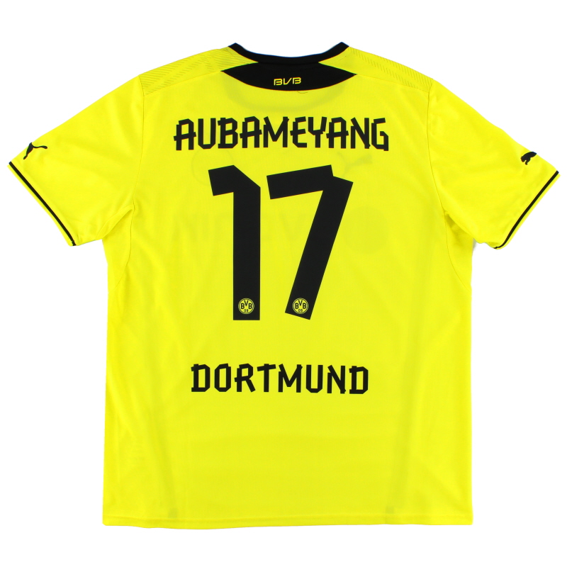 2013-14 Dortmund Home Shirt Aubameyang #17 *Mint* XL