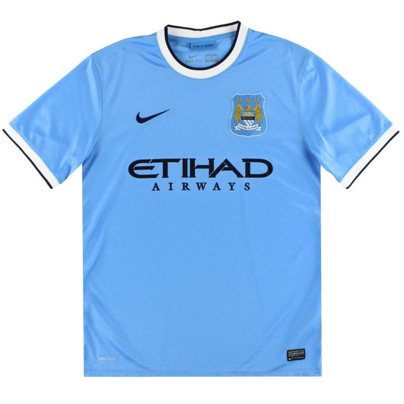 2013-14 Manchester City Nike Home Shirt L - 574863-489