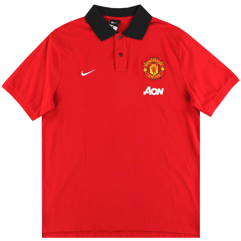2013-14 Manchester United Nike Polo Shirt *As New* L - 542420-626