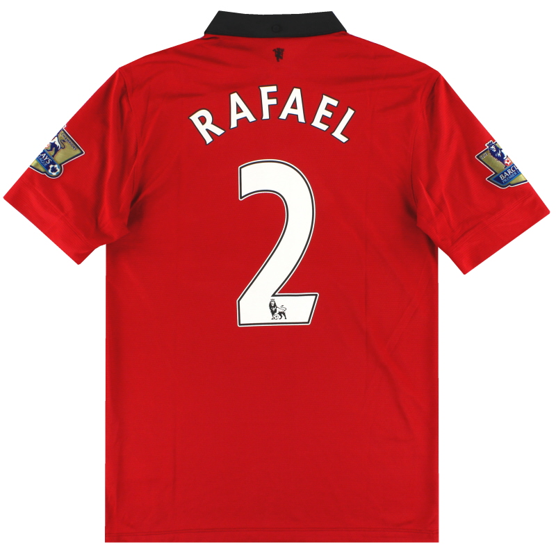 2013-14 Manchester United Nike Home Shirt Rafael #2 S - 532837-624