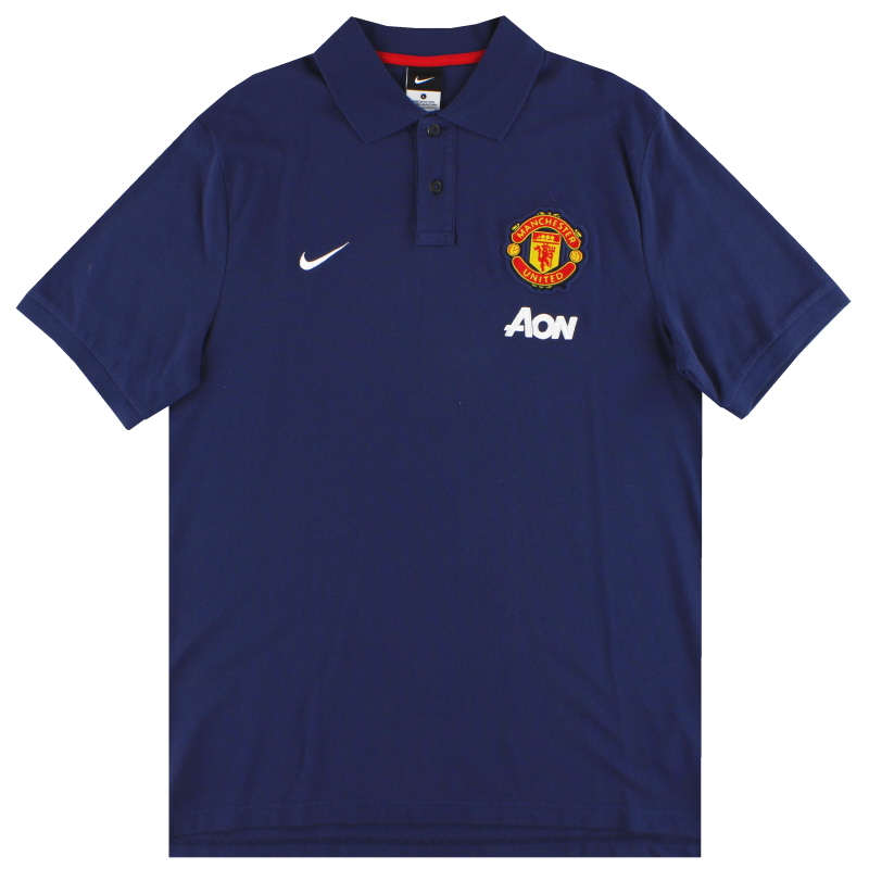 2013-14 Manchester United Nike Polo Shirt *As New* L - 542420-411
