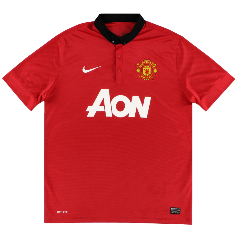 2013-14 Manchester United Nike Maillot Domicile *Menthe* XL - 532837-624