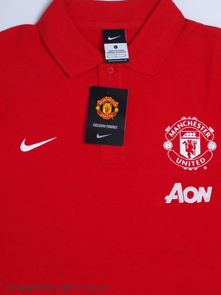 tipo polo Nike del Manchester United 2013-14 * con etiquetas * L 546984-625