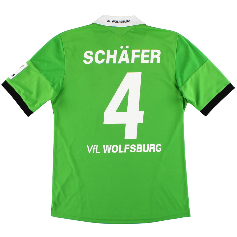 2013-14 Wolfsburg adidas Away Shirt Schafer #4 *Mint* M