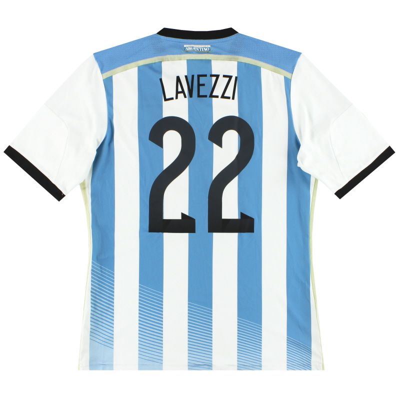 2013-15 Argentina adidas Home Shirt Lavezzi #22 M - G74569