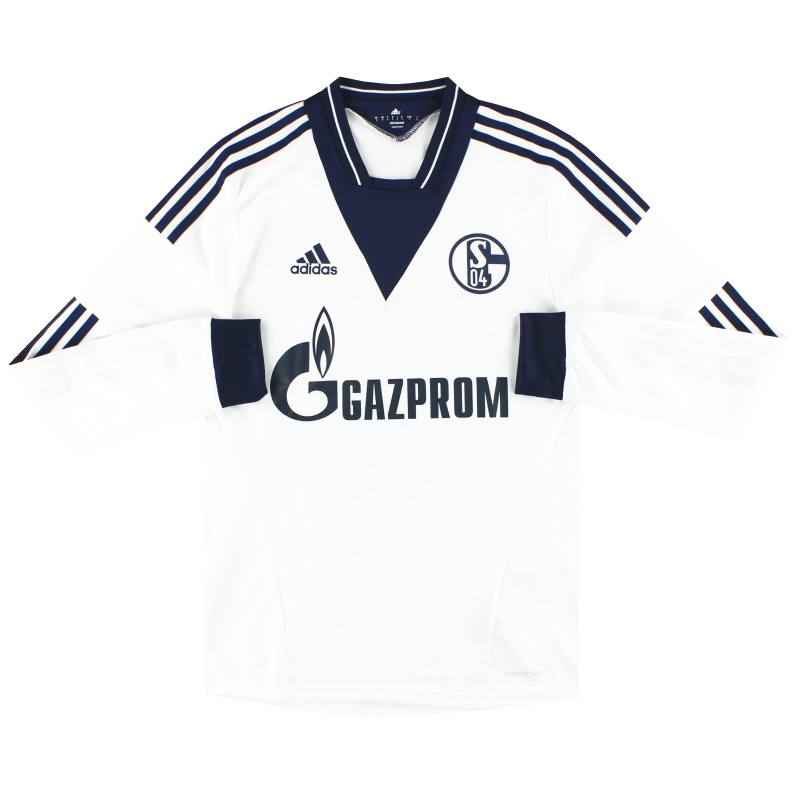 2013-15 Schalke adidas Player Issue Away Shirt L/S * Menthe * M - Z34757