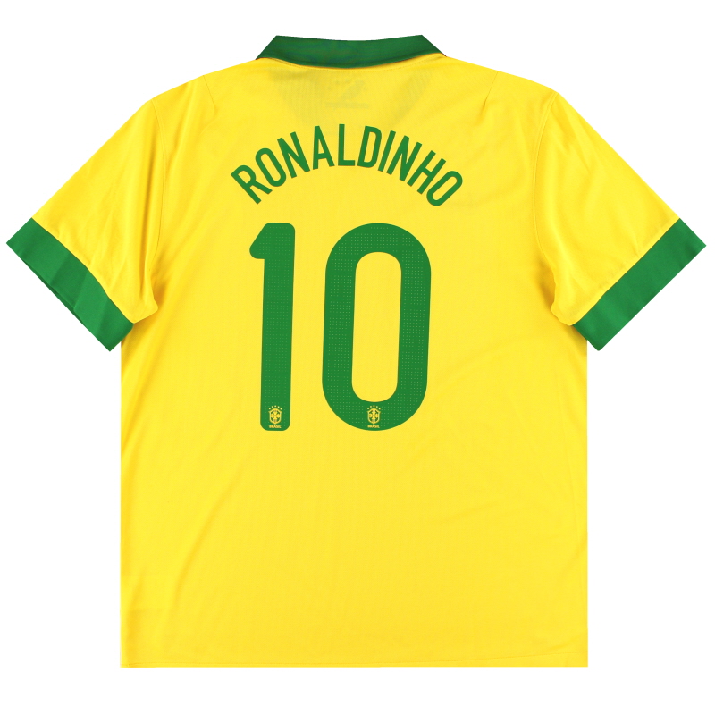 2013 Brazil Nike Home Shirt Ronaldinho #10 *w/tags* XL 518730