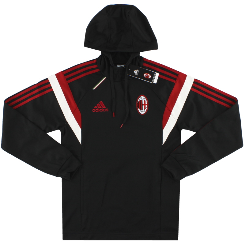 2014-15 AC Milan adidas Hooded Sweat Top *w/tags* XS - F83762