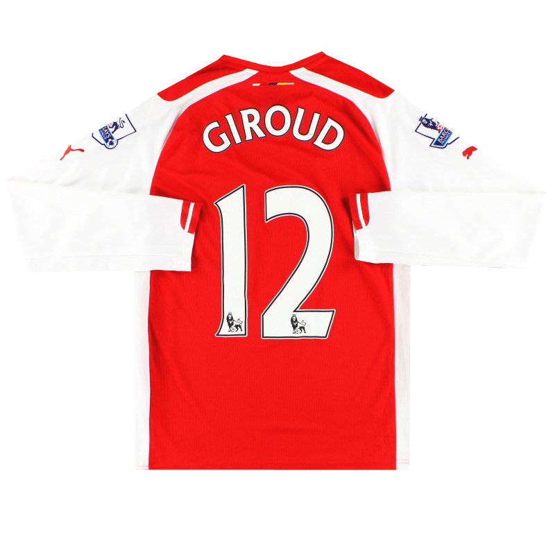 2014-15 Arsenal Puma Home Shirt Giroud #12 L/SS - 746448