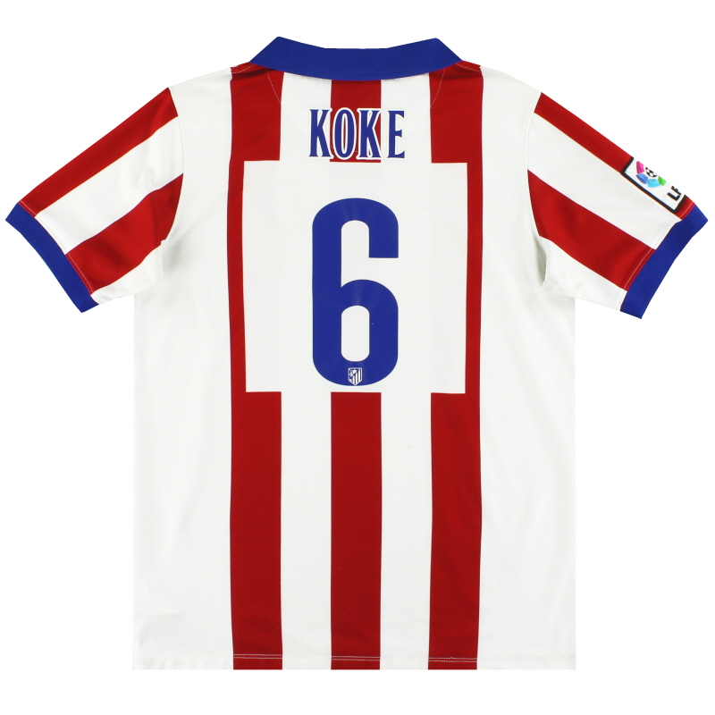 2014-15 Atletico Madrid Nike Home Shirt Koke #6 XL.Boys - 618812-649