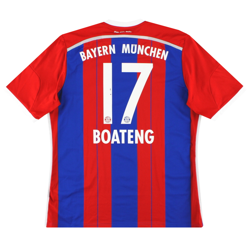 Camiseta adidas de local del Bayern de Múnich 2014-15 Boateng # 17 XL - F48499