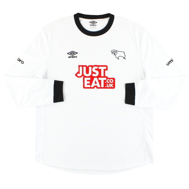 2014-15 Derby County Umbro Home Shirt L/S *Mint* XXL 