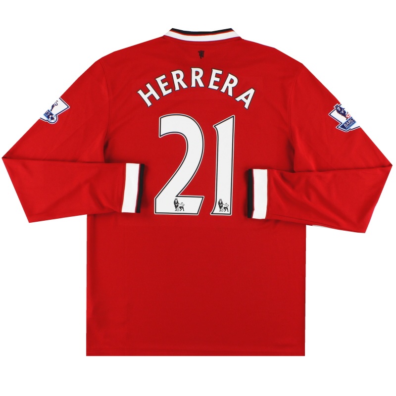2014-15 Manchester United Nike Home Shirt Herrera #21 L/S *w/tags* M - 611038-624