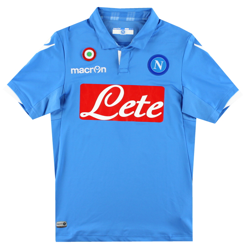 2014-15 Napoli Macron Home Shirt S