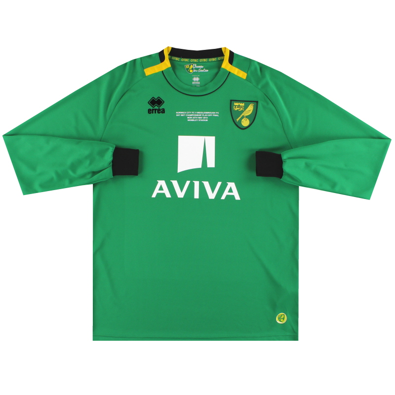 2014-15 Norwich City Errea ’Play-Off’ Goalkeeper Shirt L/S 4XL