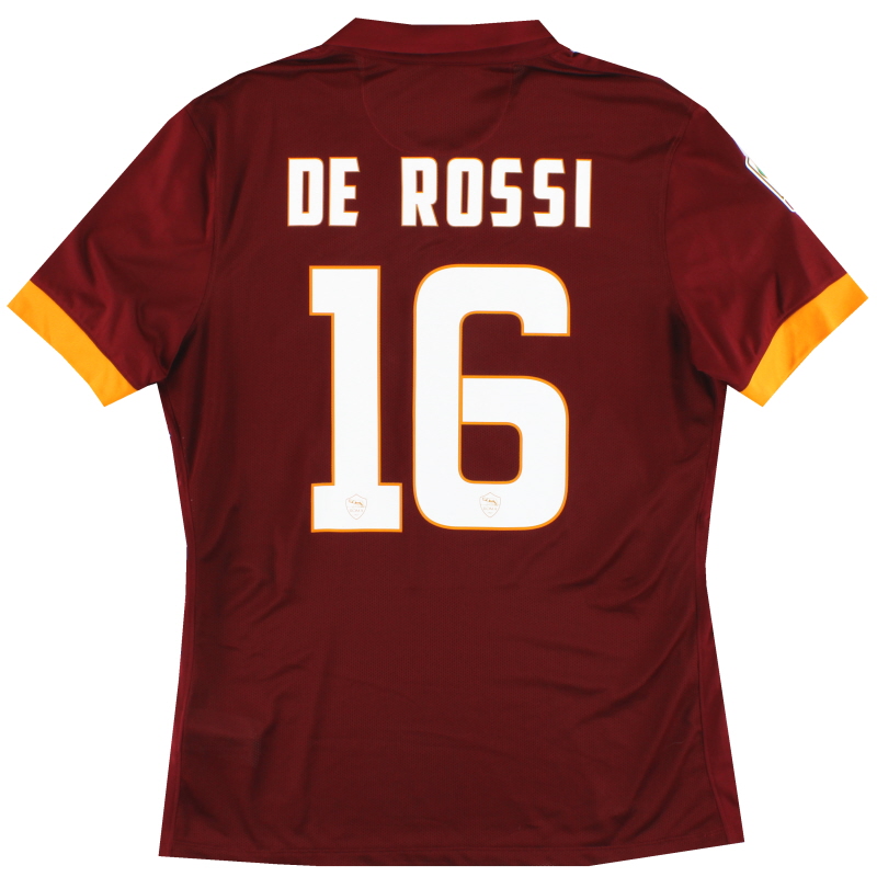 2014-15 Roma Authentic Home Shirt *w/tags* De Rossi #16 XL - 635808-678 - 885178318252