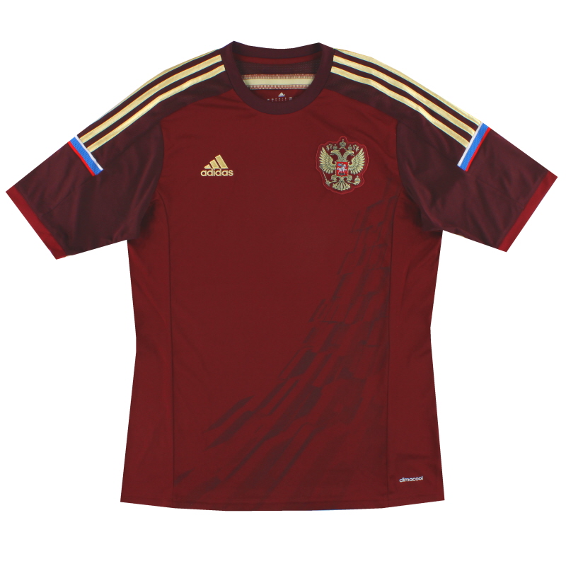 2014-15 Russia adidas Home Shirt Shirt *Mint* L D86098