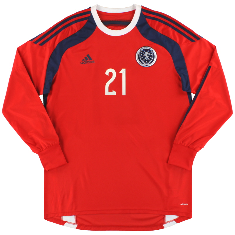2014-15 Scotland adidas adizero Goalkeeper Shirt #21 *As New*