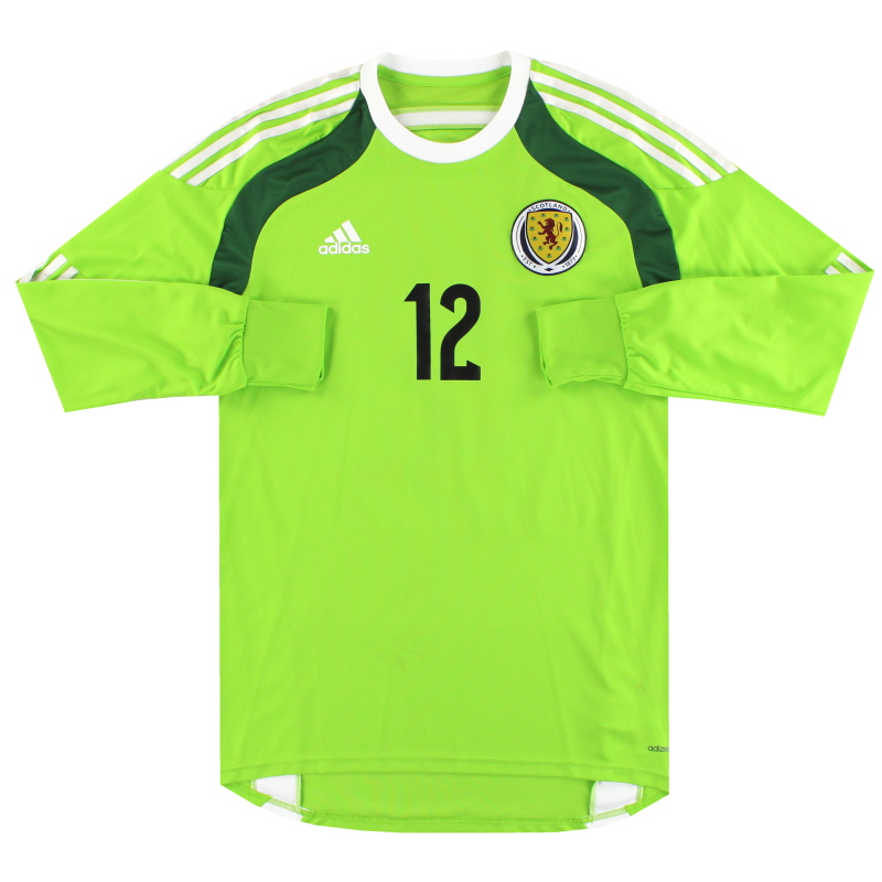 2014-15 Scozia adidas adizero Goalkeeper Shirt # 12 * Come nuovo * - D86713