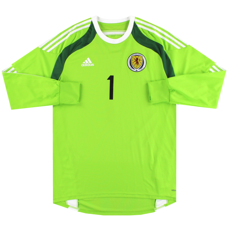 2014-15 Scotland adidas adizero Goalkeeper Shirt #1 *As New*