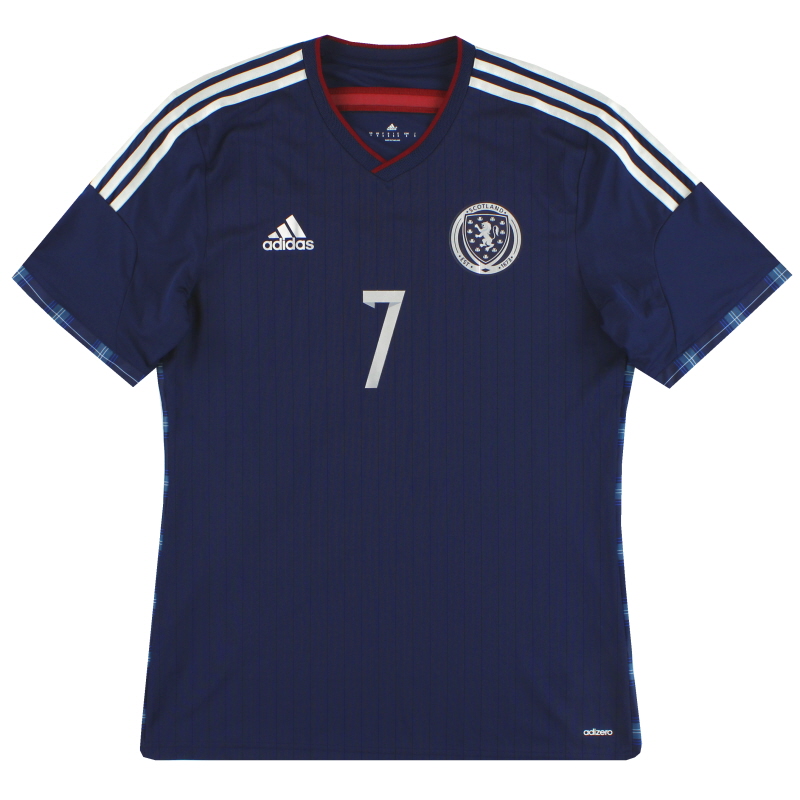 2014-15 Scotland adidas adizero Player Issue Home Shirt #7 *Seperti Baru* - G87118
