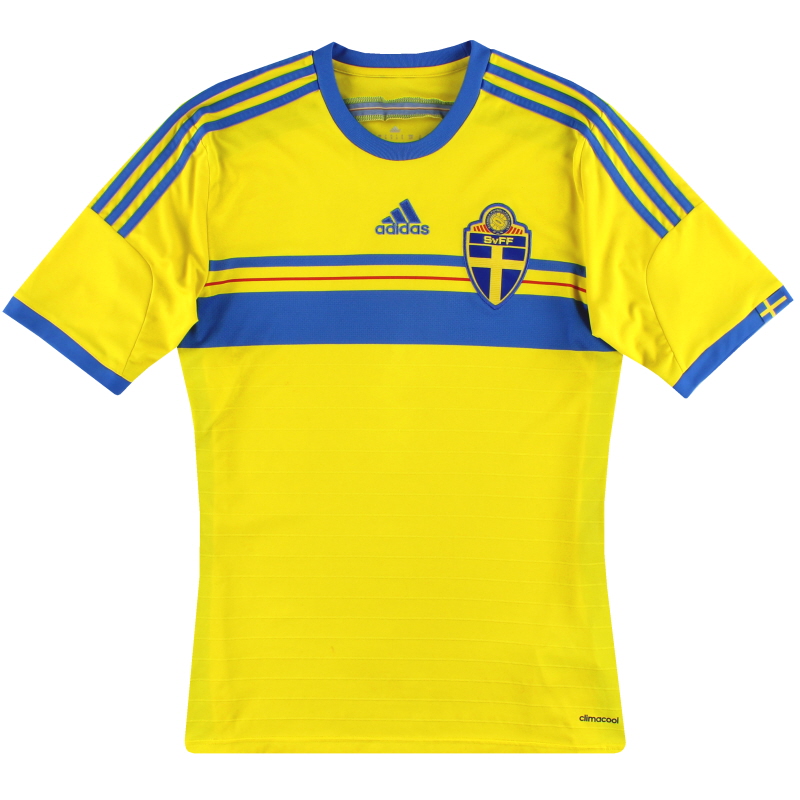 2014-15 Sweden adidas Home Shirt S - G91580