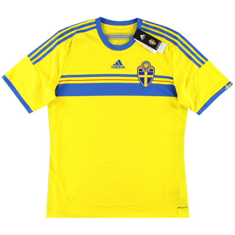 Camiseta local adidas de Suecia 2014-15 * con etiquetas * XL - G91580
