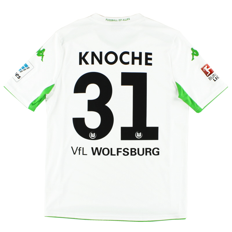 2014-15 Wolfsburg Away Shirt Knoche #31 *Mint* L