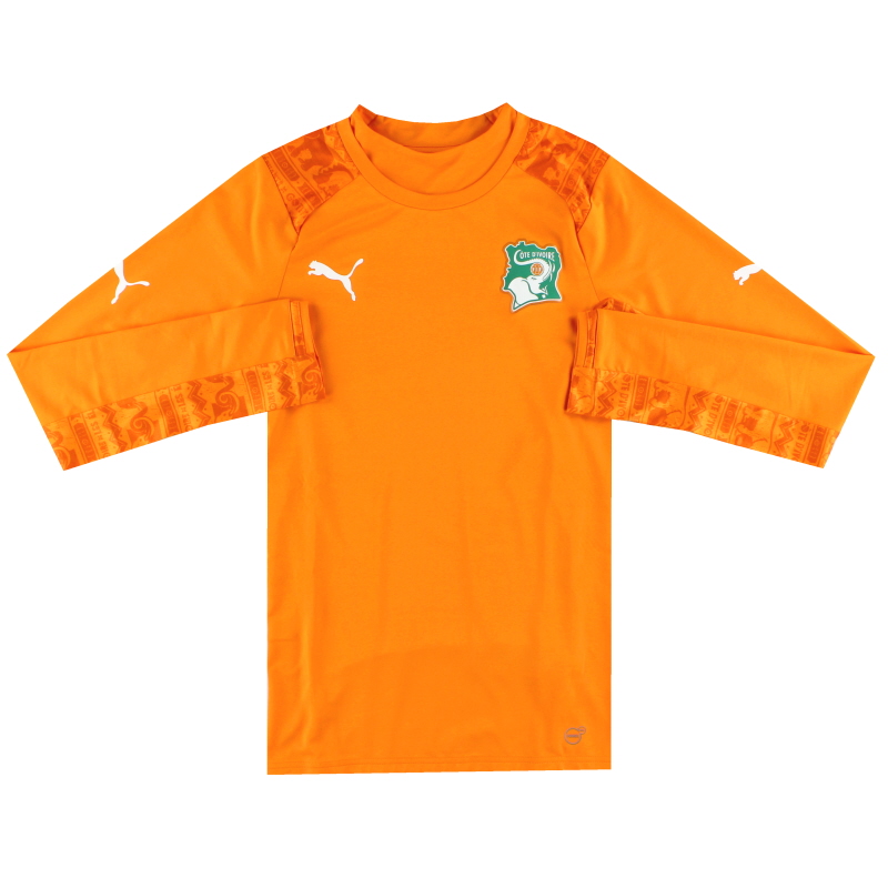 2014-17 Ivory Coast Puma Player Issue Home Shirt L/S *As New* M - 744562-03