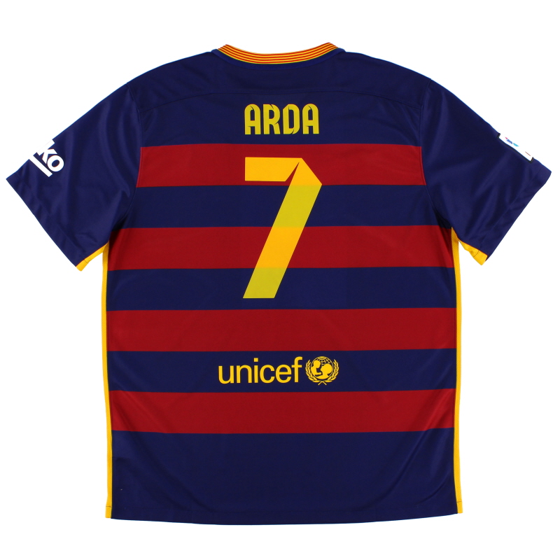 2015-16 Barcelona Home Shirt Arda #7 *Mint* XL