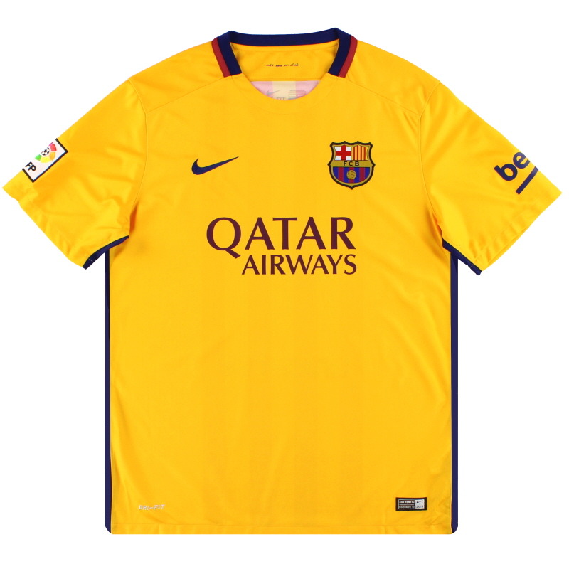 2015-16 Barcelona Nike Away Shirt *Mint* XL.Boys - 659028-740