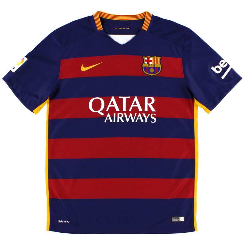 2015-16 Barcelona Nike Home Shirt * Mint * M - 658794-422