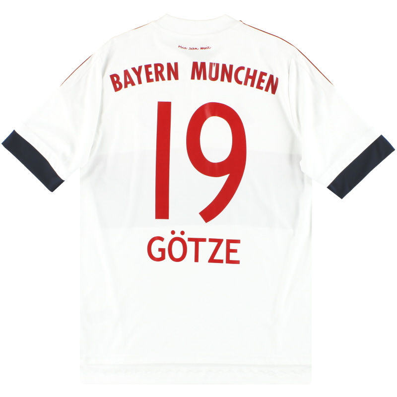 2015-16 Bayern Munich adidas Away Shirt Gotze #19 Y