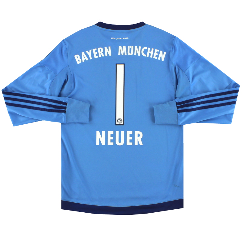 2015-16 Bayern Munich adidas Goalkeeper Shirt Neuer #1 Y - S08658