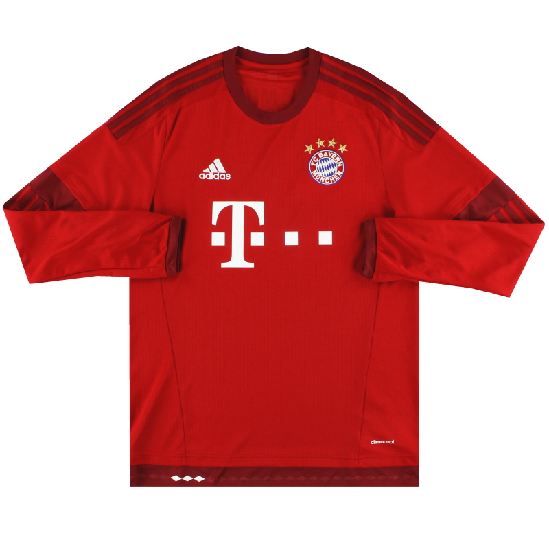 2015-16 Bayern Munich adidas Home Shirt L/S M - S08806