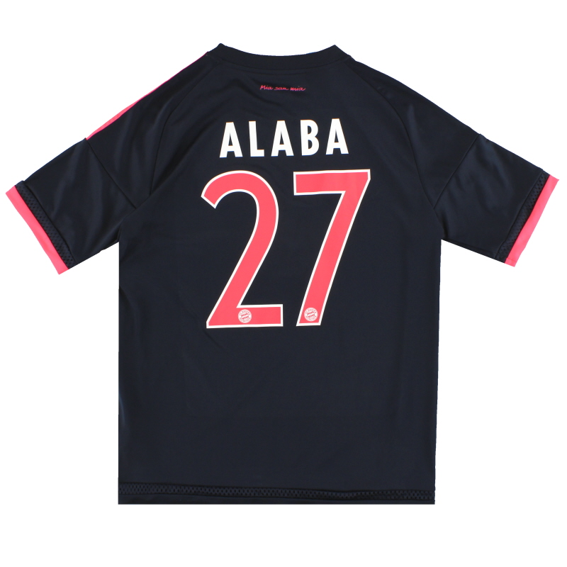 2015-16 Bayern Munich adidas Third Shirt Alaba #27 Y - S08661
