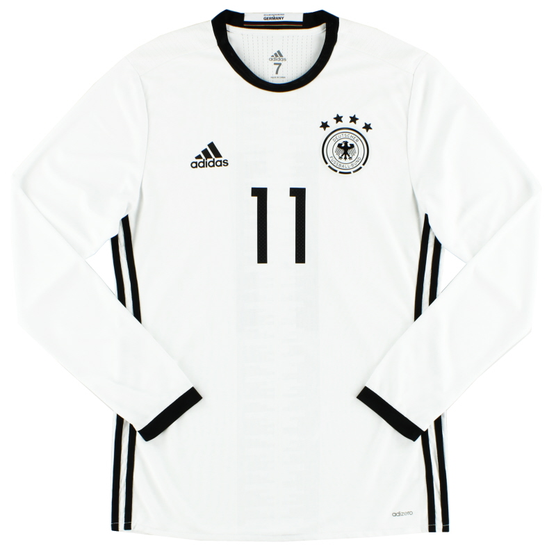 2015-16 Germany Adizero Player Issue Home Shirt #11 L/S L