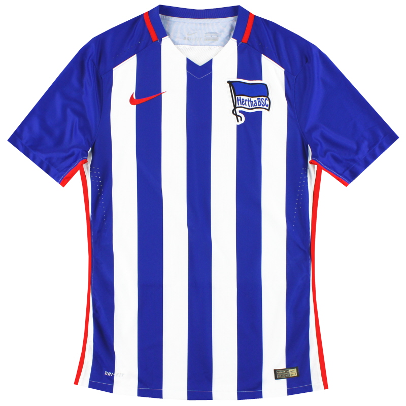 2015-16 Hertha Berlin Nike Player Issue Home Shirt M - 686381-490