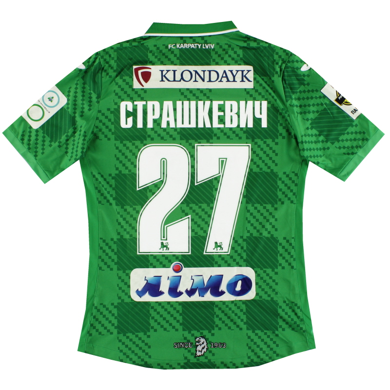 2015-16 Karpaty Lviv Joma Match Issue Away Maglia Страшкевич # 27 S
